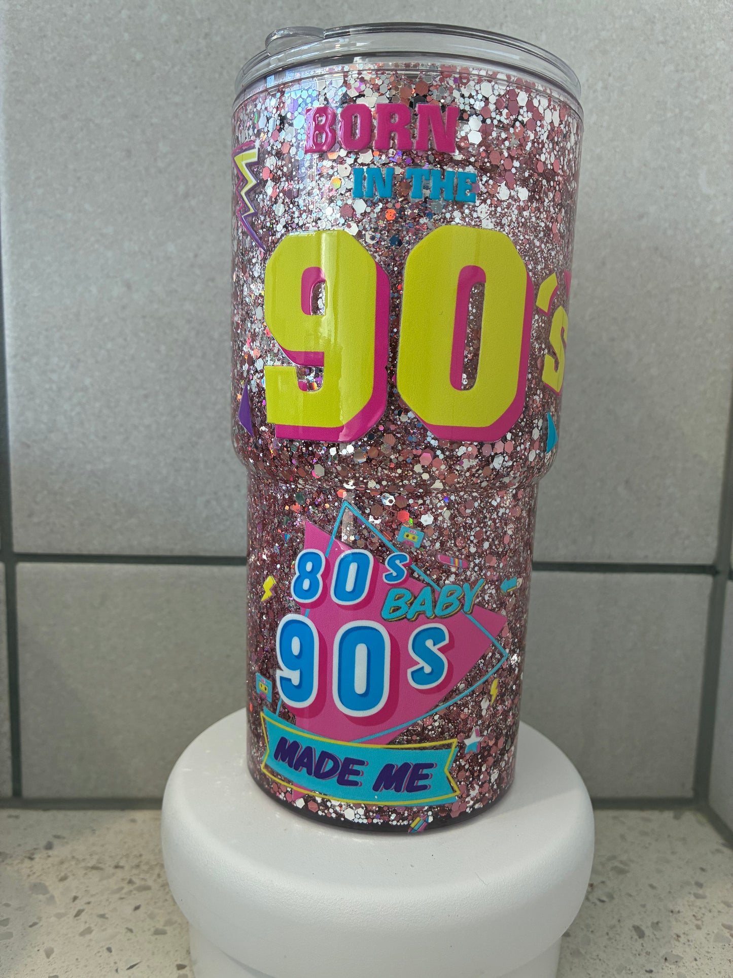90’s/80’s Baby 16oz Tapered Acrylic Snowglobe