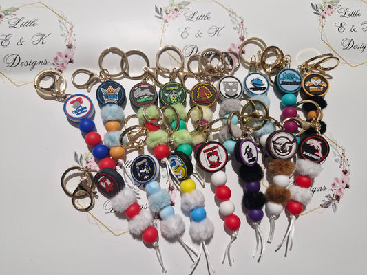 NRL Silicone Bead Keyrings