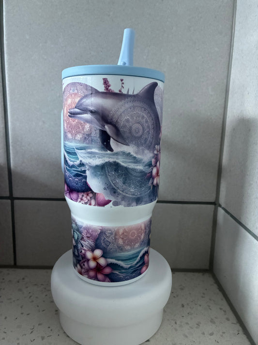 Dolphins Shimmer 20oz Handle